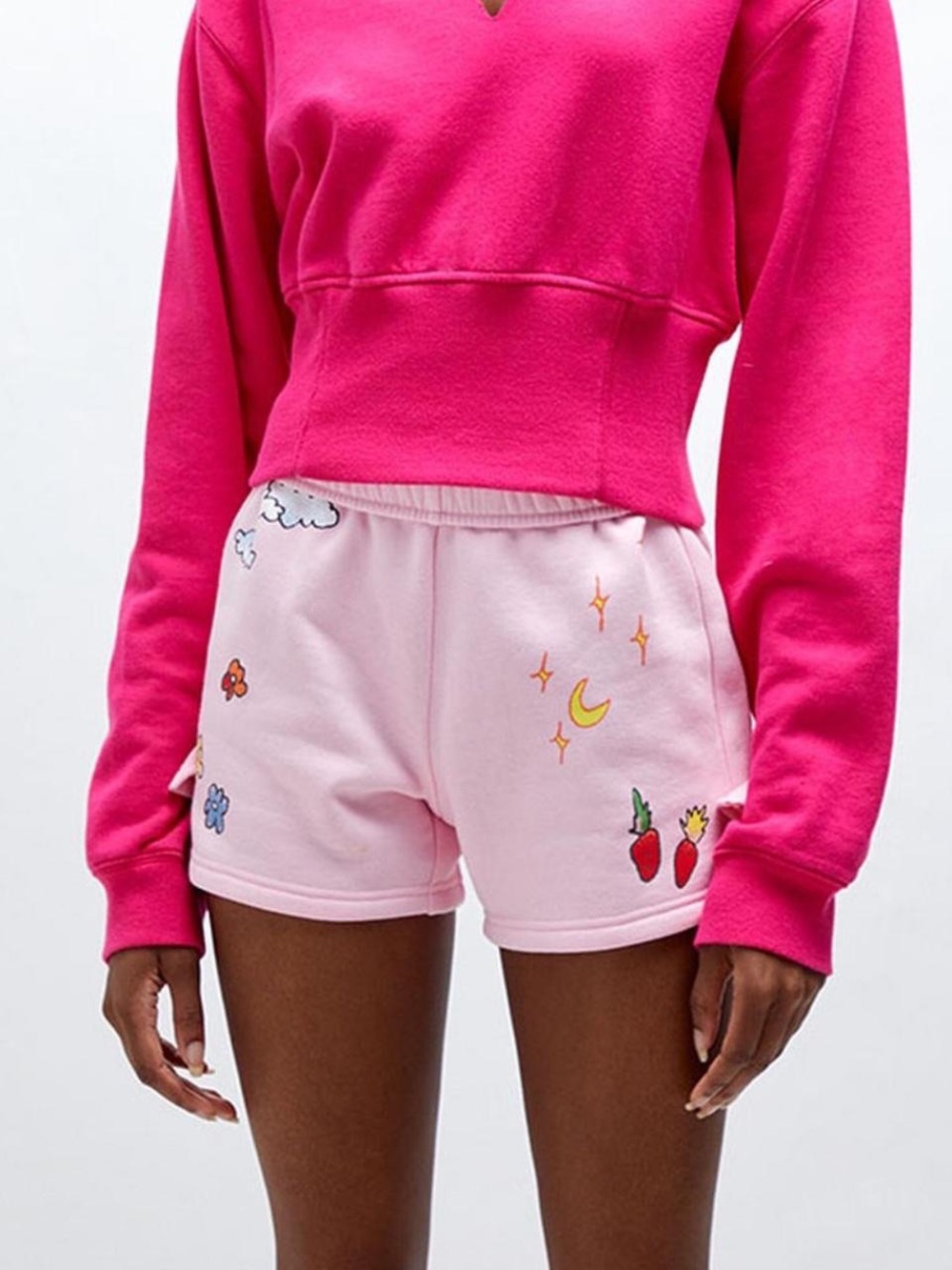 🍓PacSun🍓Pink Girls Cute printed lounge shorts. Size S